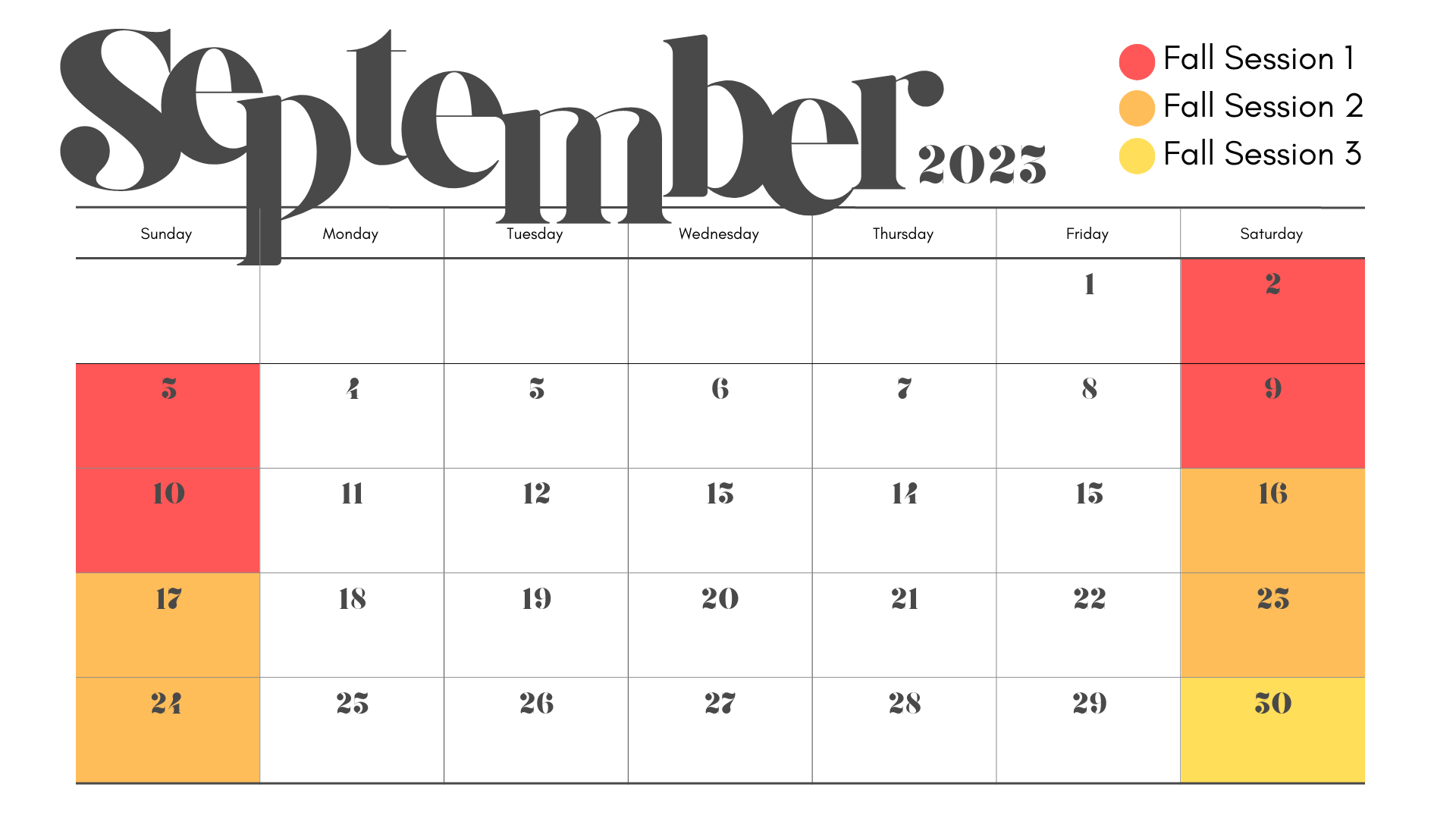 Pre-comp Fall 2023 Calendars - Rancho Recreation